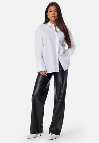 Straight PU Trousers