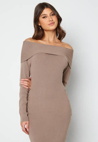 Josie knitted off shoulder dress