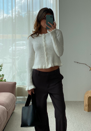 Knitted Frill Cardigan