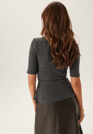 Knitted Peplum Top