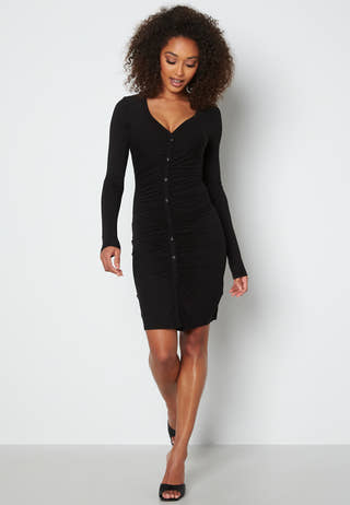 Larissa ruched button dress