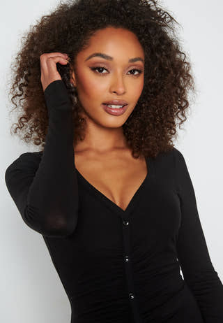 Larissa ruched button dress