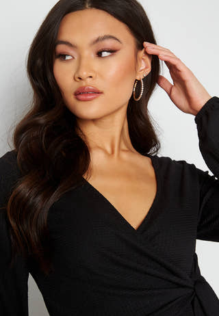 Leighton wrap top