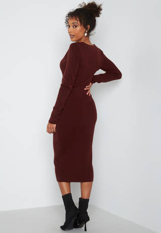 Lima knitted wrap dress