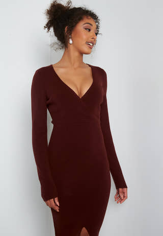 Lima knitted wrap dress