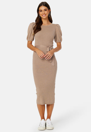 Linnelle knitted puff sleeve dress