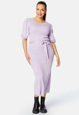 Linnelle knitted puff sleeve dress