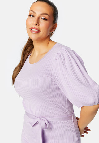 Linnelle knitted puff sleeve dress