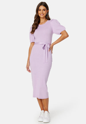 Linnelle knitted puff sleeve dress