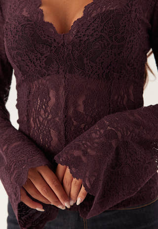 Long Sleeve Lace Top