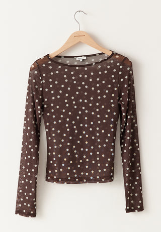 Long Sleeve Mesh Top