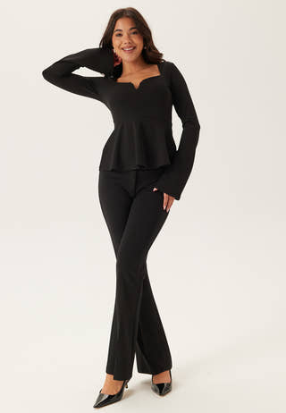 Long Sleeve Peplum Top