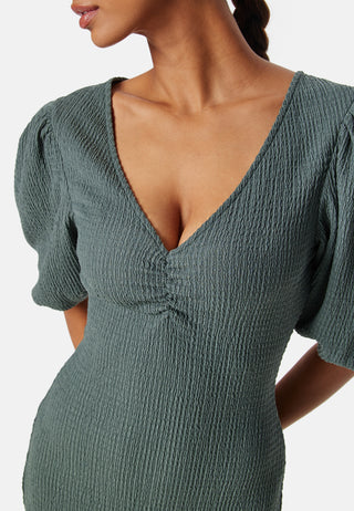 Structure Puff Sleeve Dress