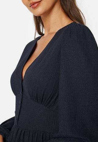 Structure Button Midi Dress