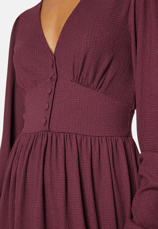 Structure Button Midi Dress