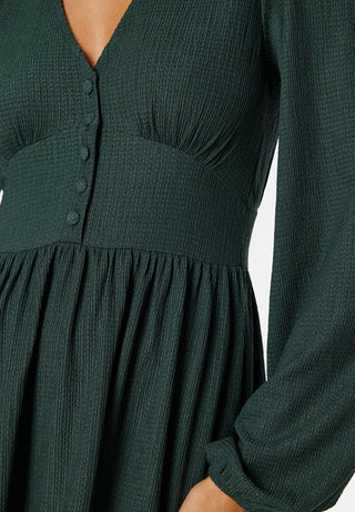 Structure Button Short Dress