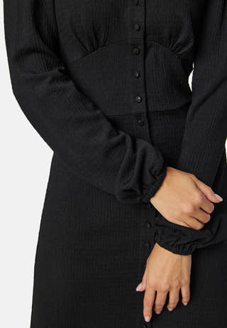 Structure Button Midi Dress