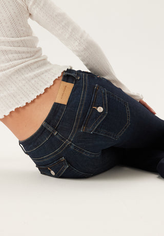 Low Bootcut Flap Jeans