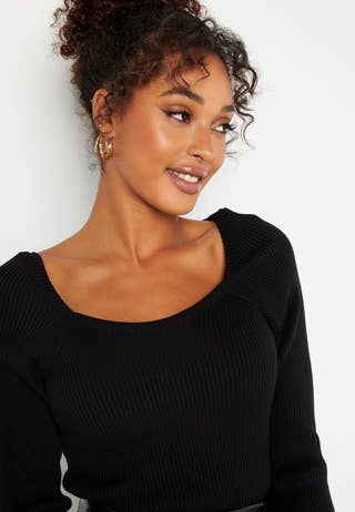 Marielle knitted tie back sweater