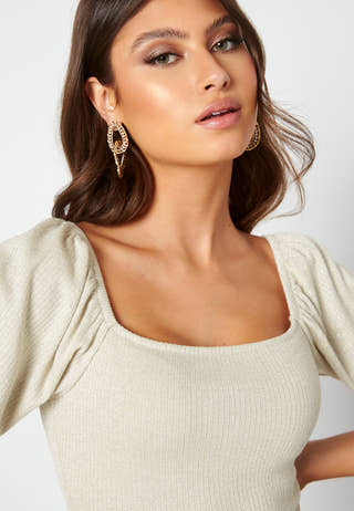 Marlowe puff sleeve sparkling top