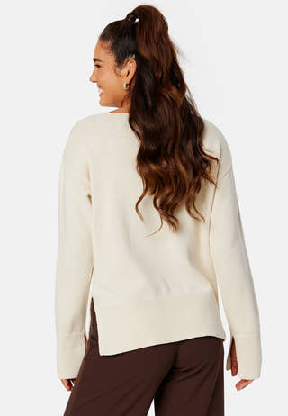Maya v-neck slit sweater
