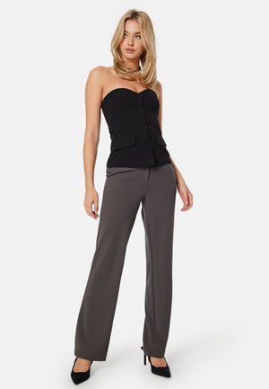 Soft Suit Straight Trousers Petite