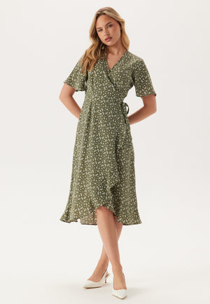 Midi Butterfly Wrap Dress