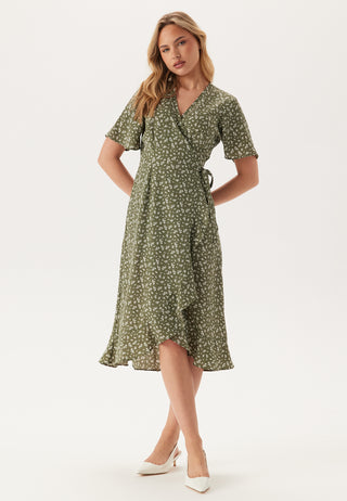 Midi Butterfly Wrap Dress