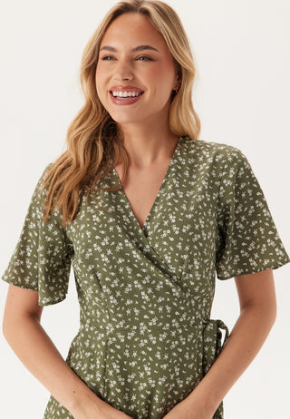 Midi Butterfly Wrap Dress