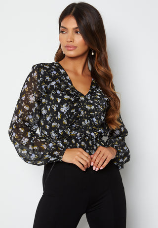 Minty flounce blouse