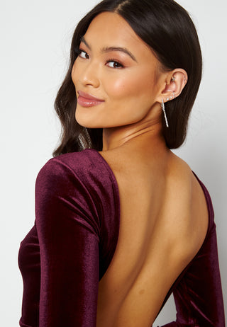 Nemue Velvet Heartshape Back Dress