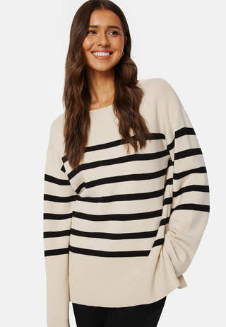 Oversized Striped Knitted Sweater