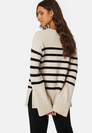 Oversized Striped Knitted Sweater