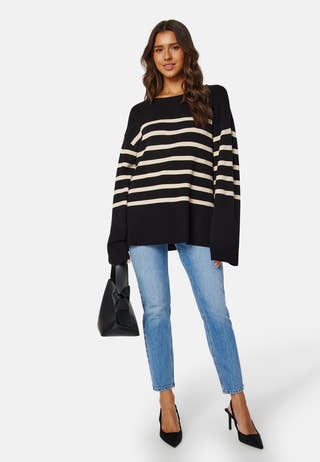 Oversized Striped Knitted Sweater