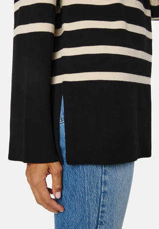 Oversized Striped Knitted Sweater