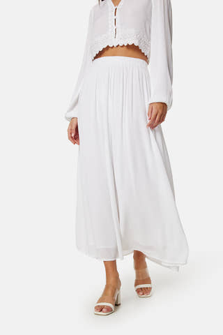 Viscose Crepe Maxi Skirt