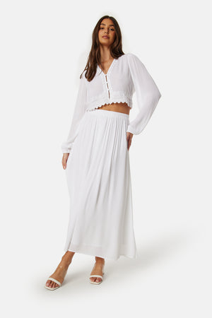 Viscose Crepe Maxi Skirt