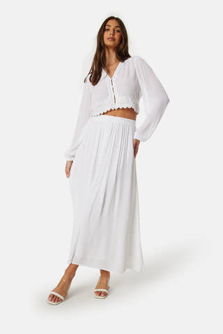Viscose Crepe Maxi Skirt