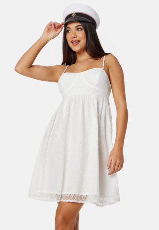 Lace Strap Short Dress