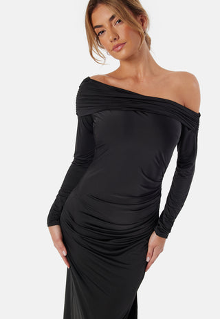 Asymmetric Off Shoulder Soft Ankle Dress