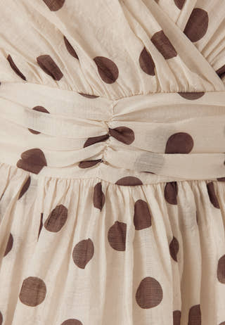 Balloon Sleeve Short Flounce Dress