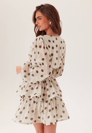 Balloon Sleeve Short Flounce Dress