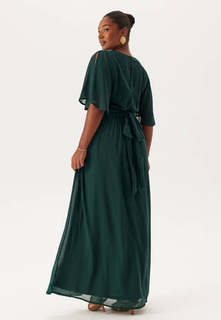 Butterfly Sleeve Chiffon Gown