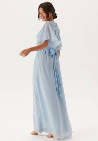 Butterfly Sleeve Chiffon Gown