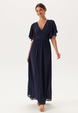 Butterfly Sleeve Chiffon Gown