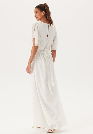 Butterfly Sleeve Chiffon Gown