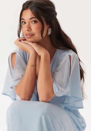 Butterfly Sleeve Midi Dress