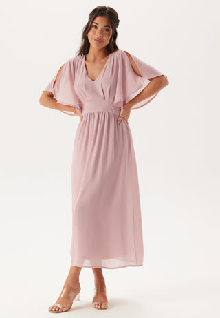 Butterfly Sleeve Midi Dress
