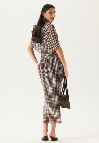 Cape Mesh Ankle Dress