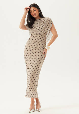 Cape Mesh Ankle Dress